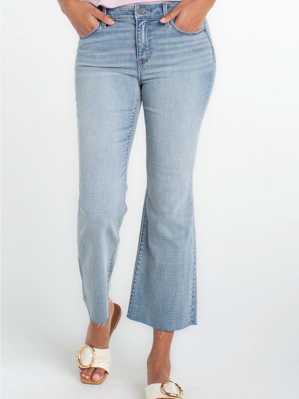 Liverpool Hannah Crop Flare With Cut Hem